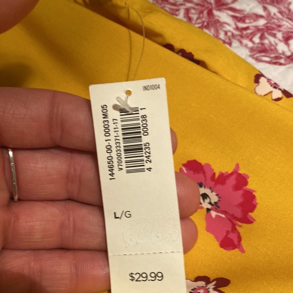 NWT OLD NAVY YELLOW FLORAL PRINT DRESS. Sz XL. - Picture 8 of 8